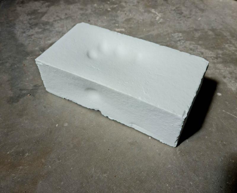 Brick made of porcelain by Emma Preece