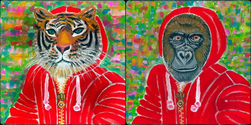 Tiger and Gorilla