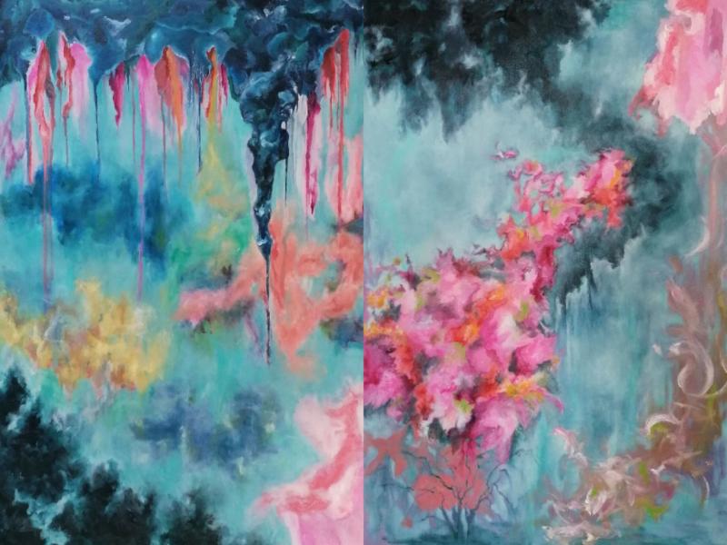 The Misty Heaven 4, Oil painting on canvas