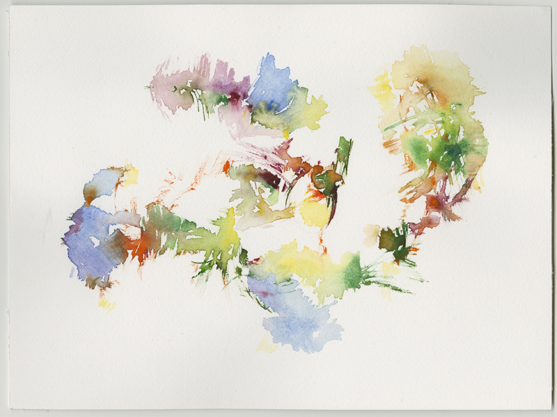 2018-10-08_irl_inverin, houses and gardens with plants from the south in a stony desert of Galway (Ireland), watercolour, 24 × 32 cm (Kirsten Kötter) 