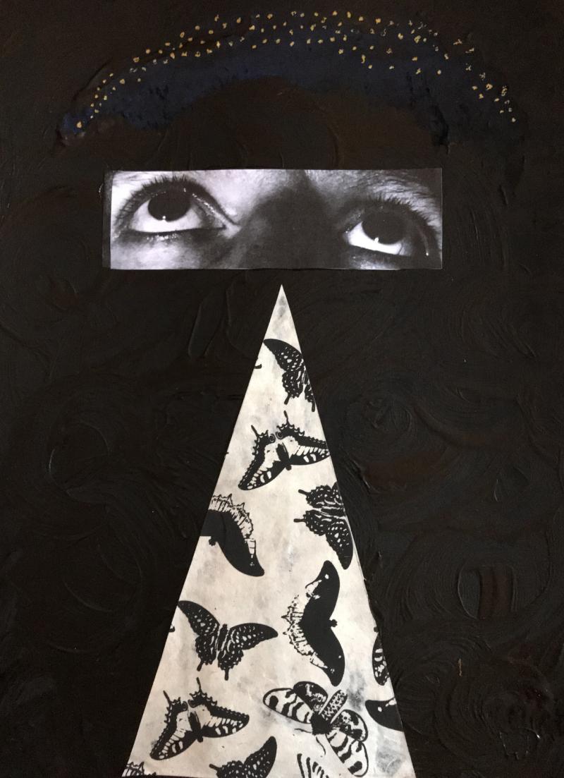 Pastellkreide, Acryl, Papier auf Karton, 42 cm x 29,5 cm, Ohne Titel
