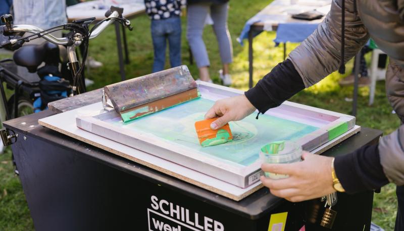 Siebdruck beim Publix Open House