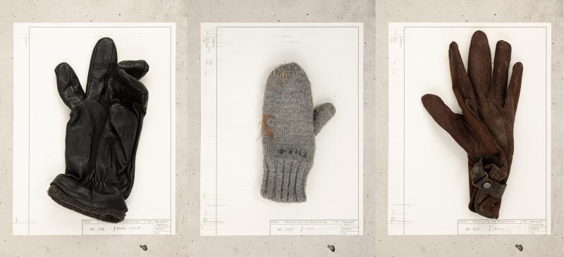 sample of glove image incorporated into the installation – die andere Hälfte