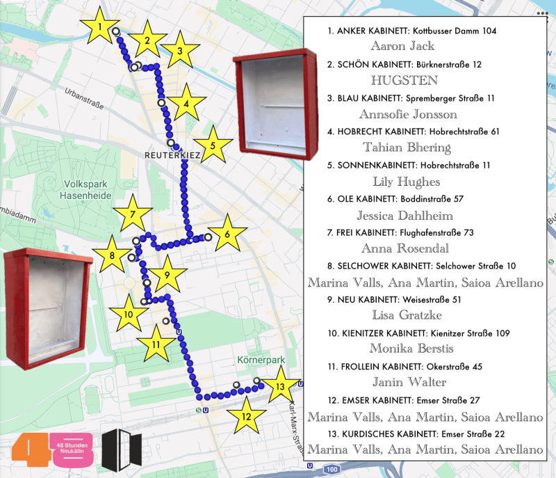 Map of Kabinett route across Neukölln
