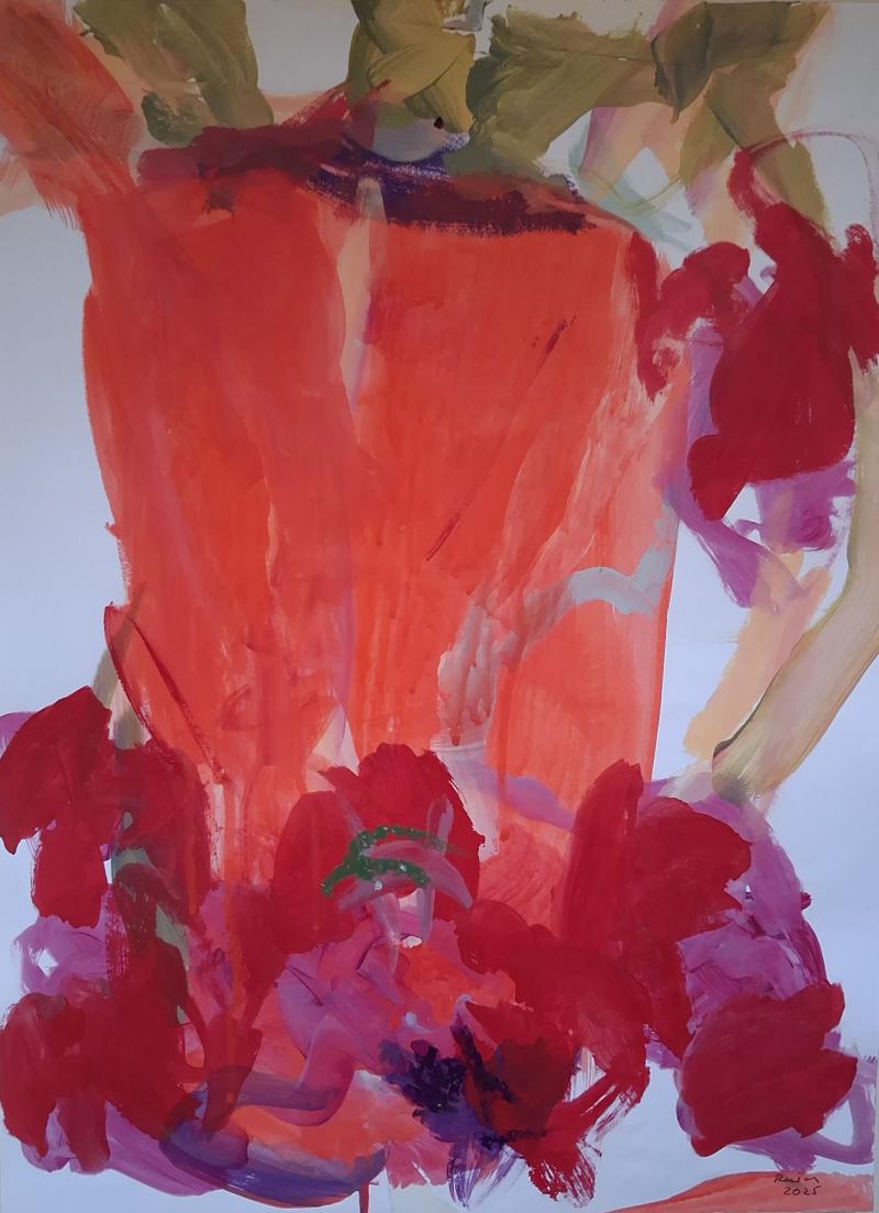 Malerische Interpretation eines Tulpenstrausses