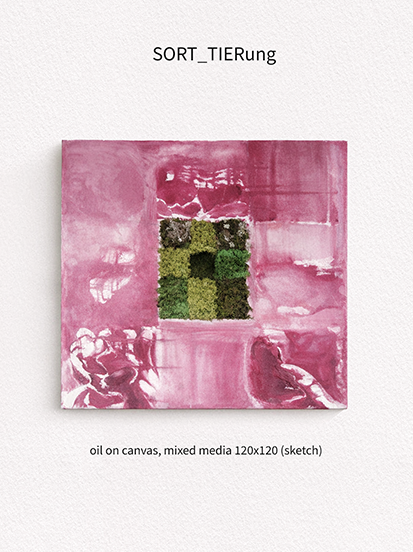 meat fields with a little point of moss/plant square in the middle