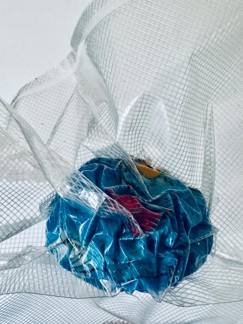 SQUEEZE, RELEASE, BREATHE detail 2 of mixed media installation