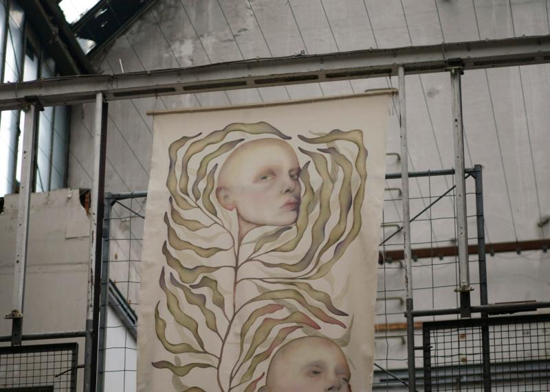 The image shows part of the watercolor painting "Multiplicity"