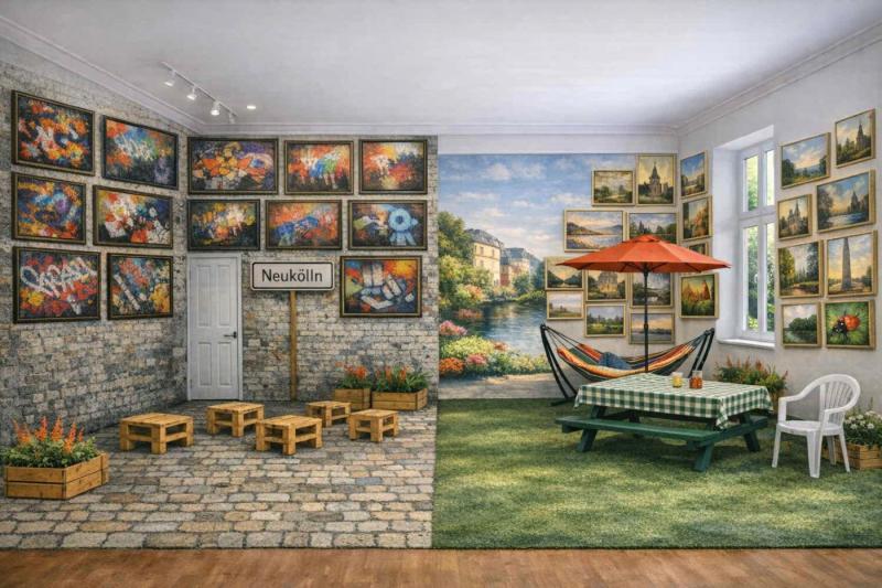 Konzept der Kunstinstallation in Raum 3