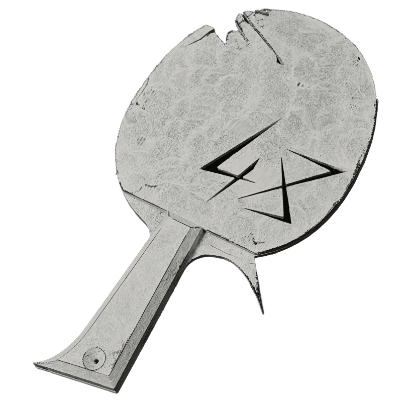 Ping-pong paddle specially designed for 48 hours by Anatoly Shabalin K.