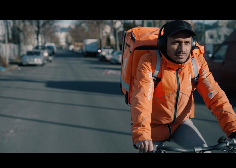Film grab from "The Delivery Guy" documentary