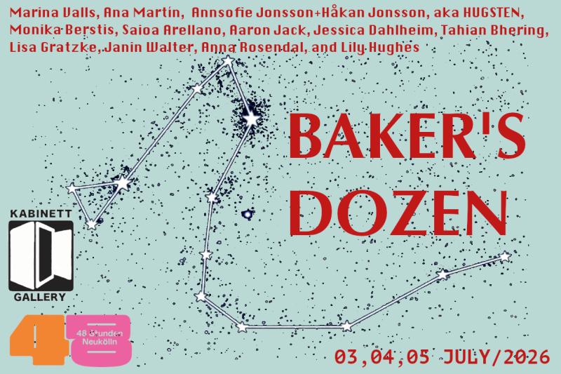 Poster depicting names of artists and the "thirteenth month"