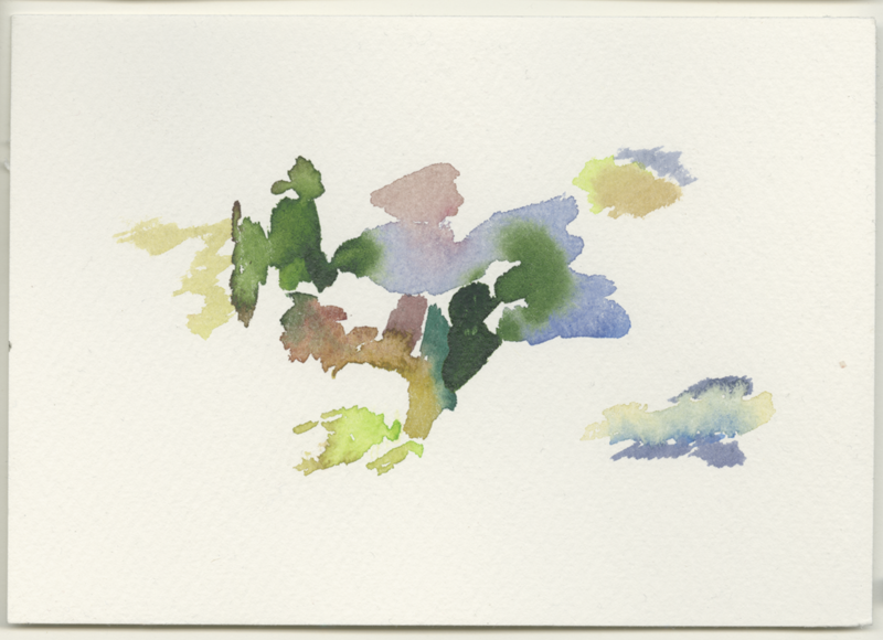 Aquarell-Protokoll: An der Warthemündung bei Slonsk, Polen.