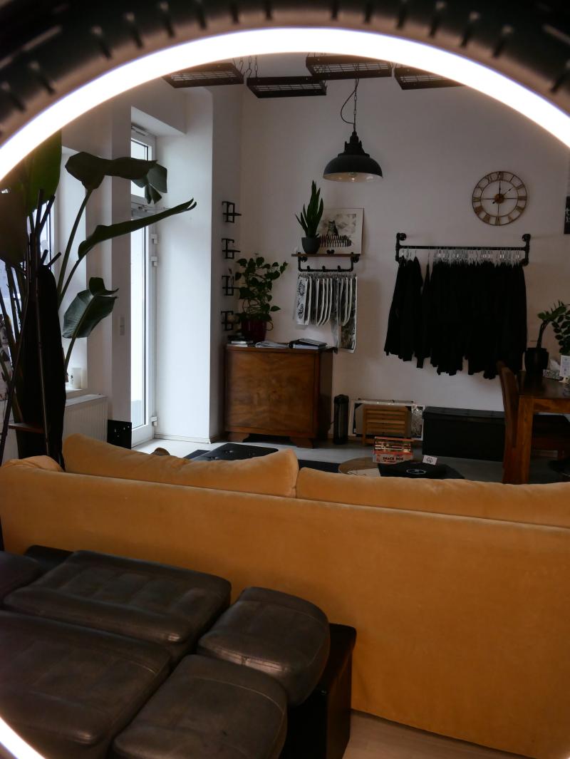 Merchandise-Bereich/Wartezimmer in unserem Studio